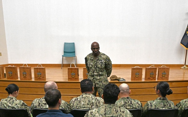 Fleet Master Chief Don Davis visits Naval Station Everett
