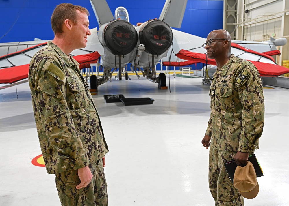 Fleet Master Chief Don Davis visits Naval Air Station Whidbey Island