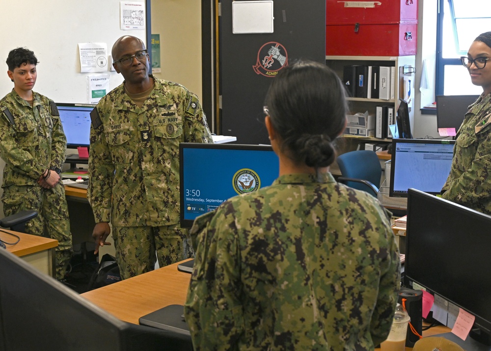 Fleet Master Chief Don Davis visits Naval Air Station Whidbey Island