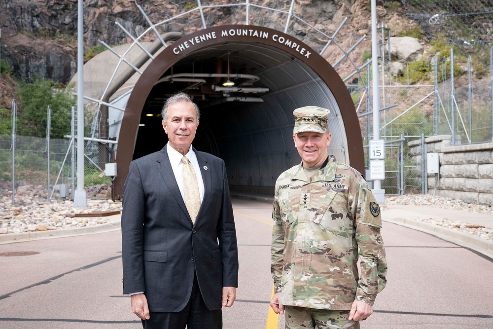 Lt. Gen. Thomas Dr. Dimitri Kusnezov, Under Secretary for the Science and Technology Directorate, Department of Homeland Security, visits Cheyenne Mountain Space Force Station