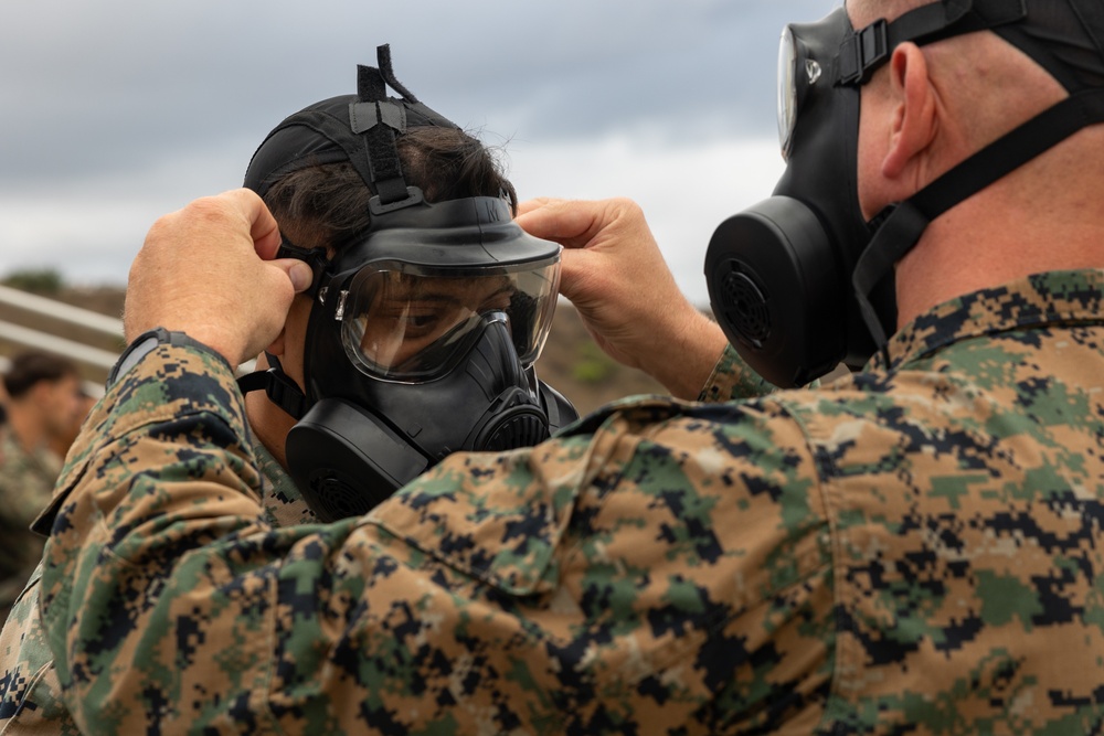 U.S. Marines conduct CBRN defense training at Camp Pendleton