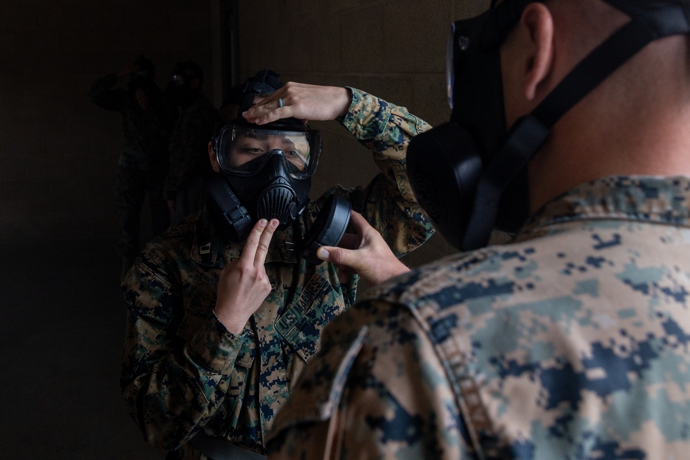 U.S. Marines conduct CBRN defense training at Camp Pendleton