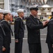 USS Ronald Reagan (CVN 76) Sailors conduct uniform inspections