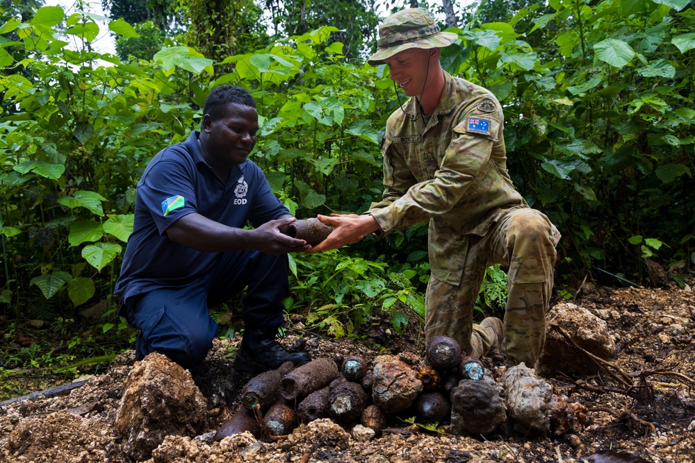 Eight Countries work together in largest Operation Render Safe to remove WWII UXO in Solomon Islands