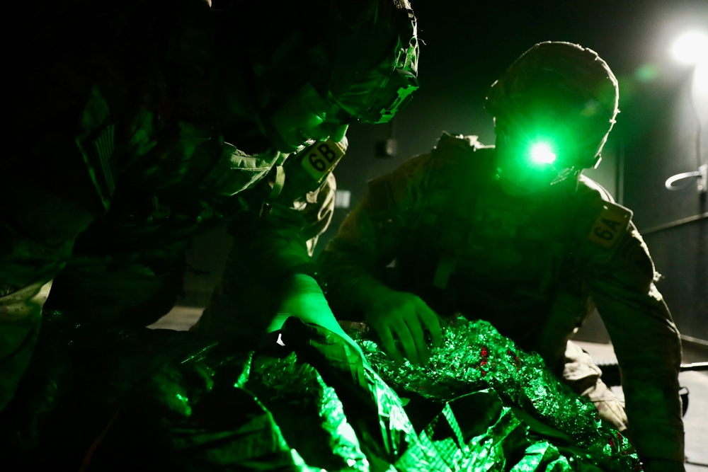 U.S. Soldiers Conduct K9 TC3 Simulation in Best Medic Competition