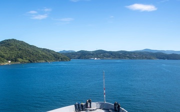 USS San Diego arrives in Sasebo, Japan