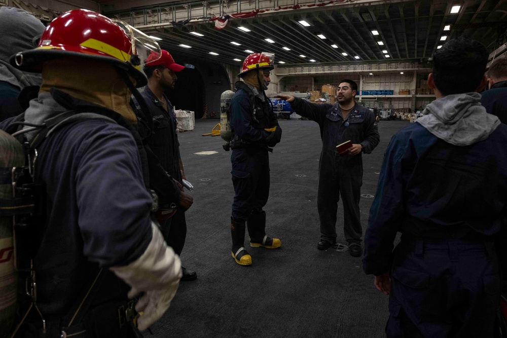 USS America (LHA 6) Conducts Damage Control Training