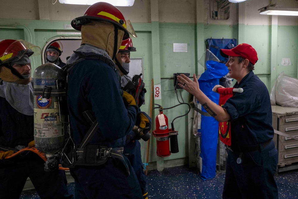 USS America (LHA 6) Conducts Damage Control Training