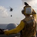 Abraham Lincoln conducts vertical replenishment at sea