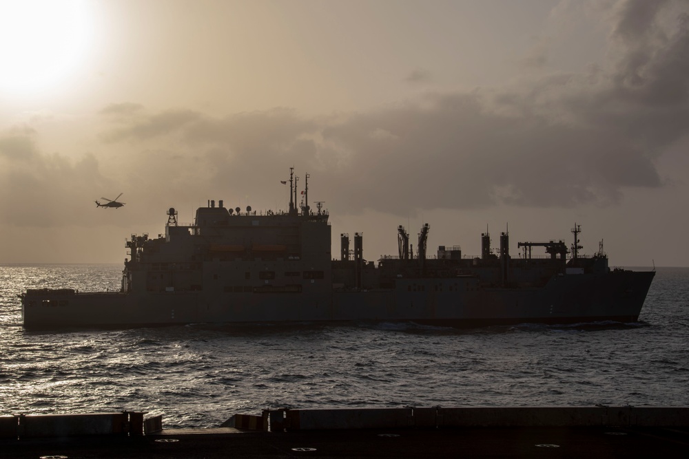 Abraham Lincoln conducts vertical replenishment at sea