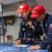 USS Blue Ridge Conducts Fire Fighting Drill