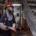 USS Blue Ridge Conducts Fire Fighting Drill