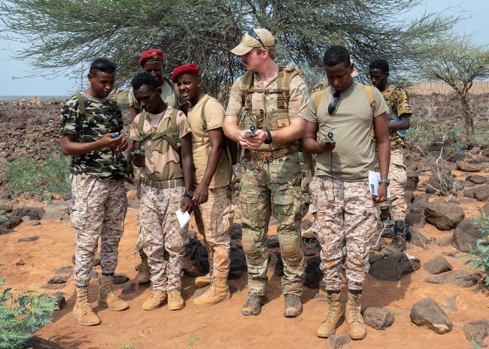 SERE Specialist leads land navigation training to strengthen Djiboutian crisis response forces