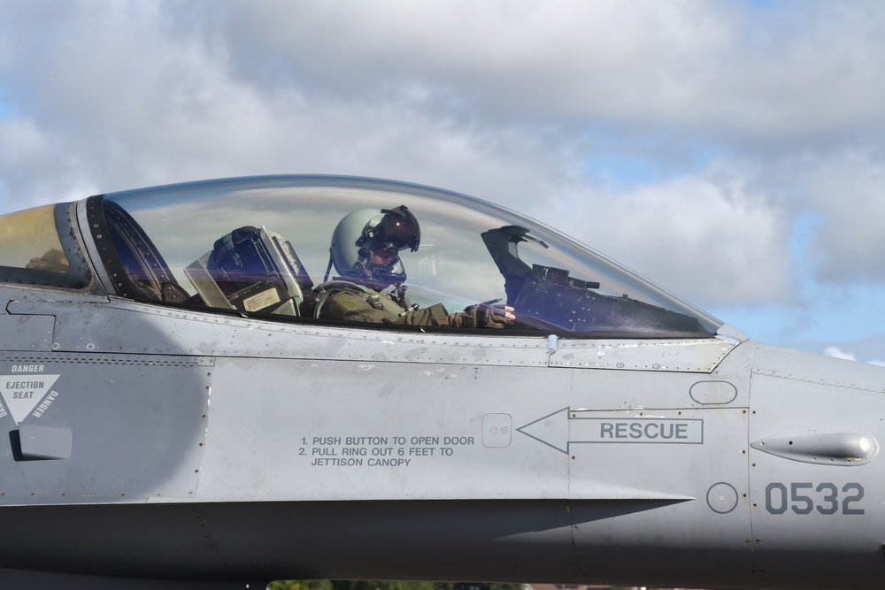 Triple Nickel, Buzzards F-16s ready at RAF Mildenhall for Cobra Warrior