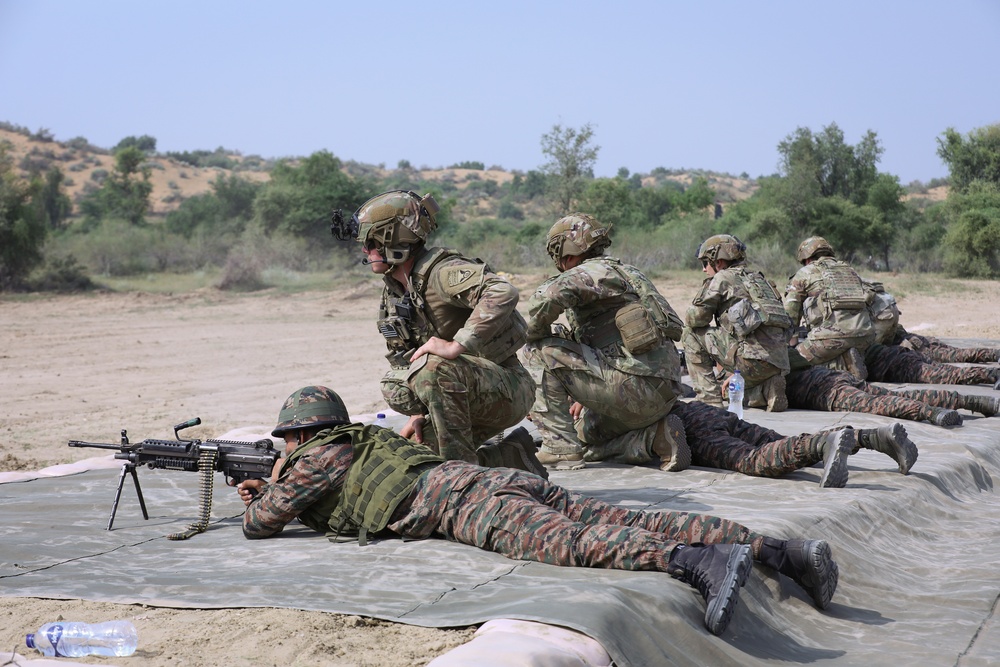 U.S. Army and Indian Army train together at YA 2024
