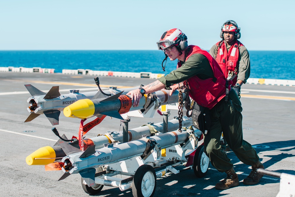 VMFA-225 Marines Unload Ordnance from F-35Bs