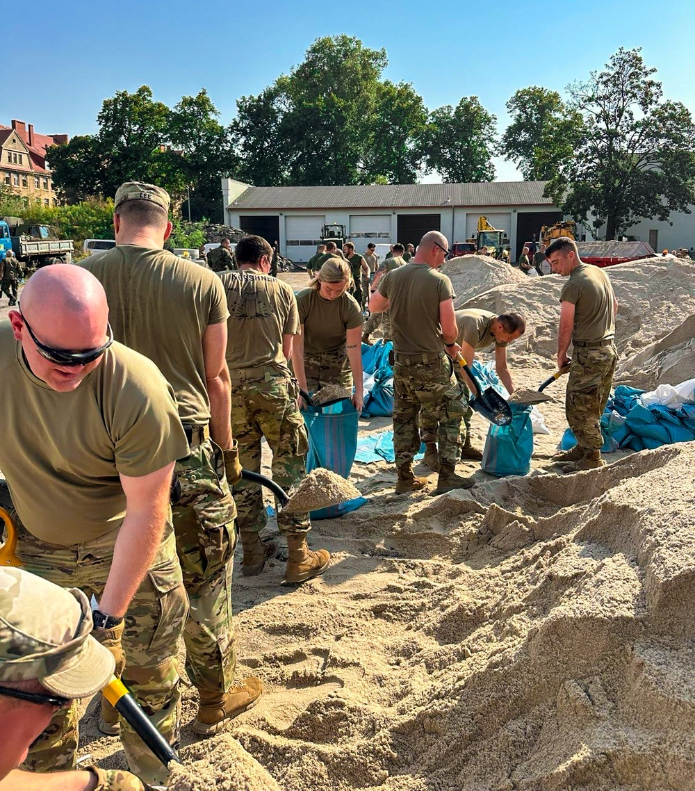 1st Cavalry Division Troopers assist flood mitigation efforts in Poland