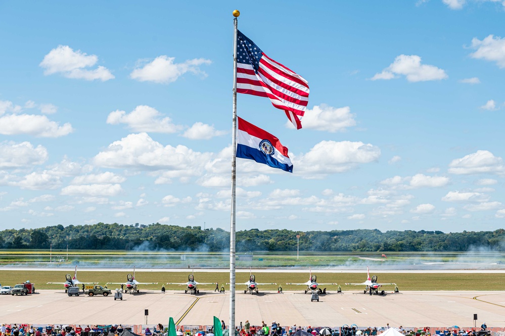 C-130 aircraft flies during air show