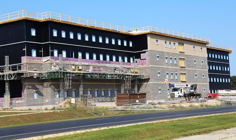 September 2024 construction operations of fiscal year 2022-funded South Barracks Project at Fort McCoy