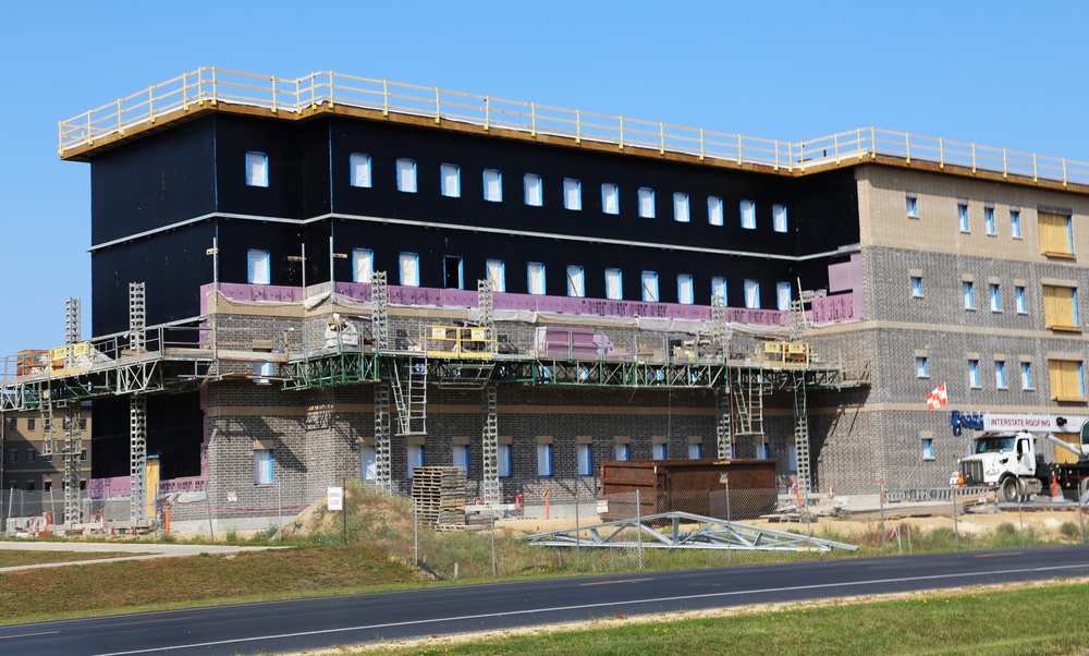 September 2024 construction operations of fiscal year 2022-funded South Barracks Project at Fort McCoy