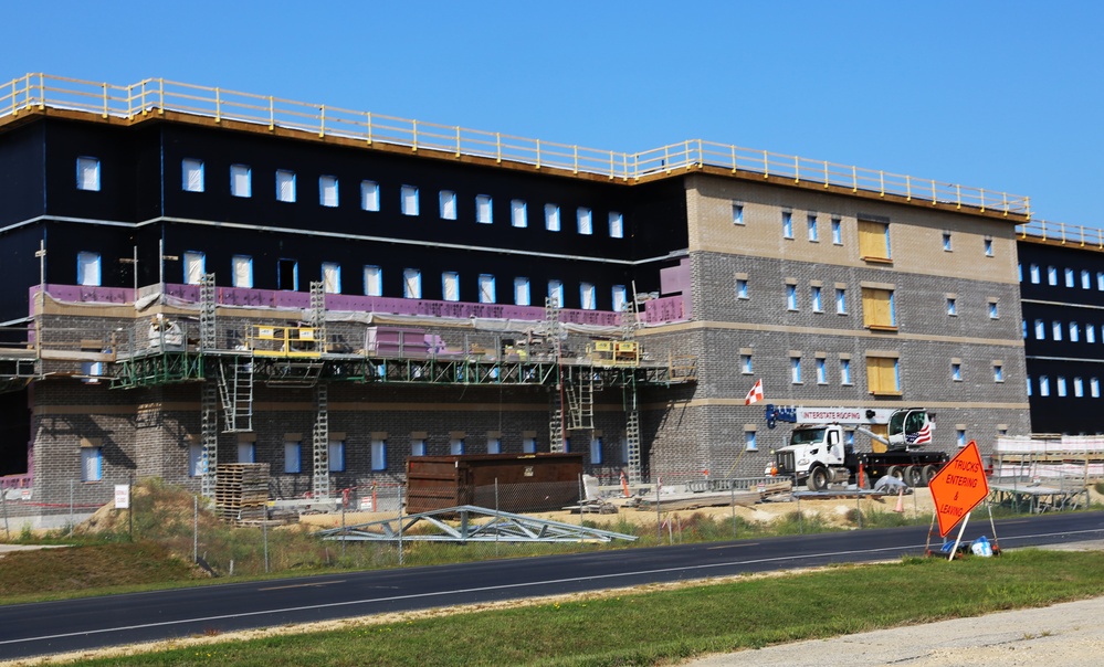 September 2024 construction operations of fiscal year 2022-funded South Barracks Project at Fort McCoy