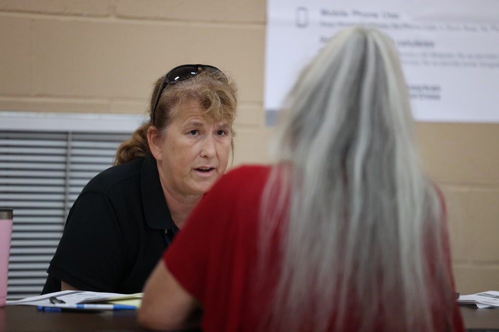 Hurricane Francine: FEMA Disaster Survivor Assistance Registration in Terrebonne Parish Shelter