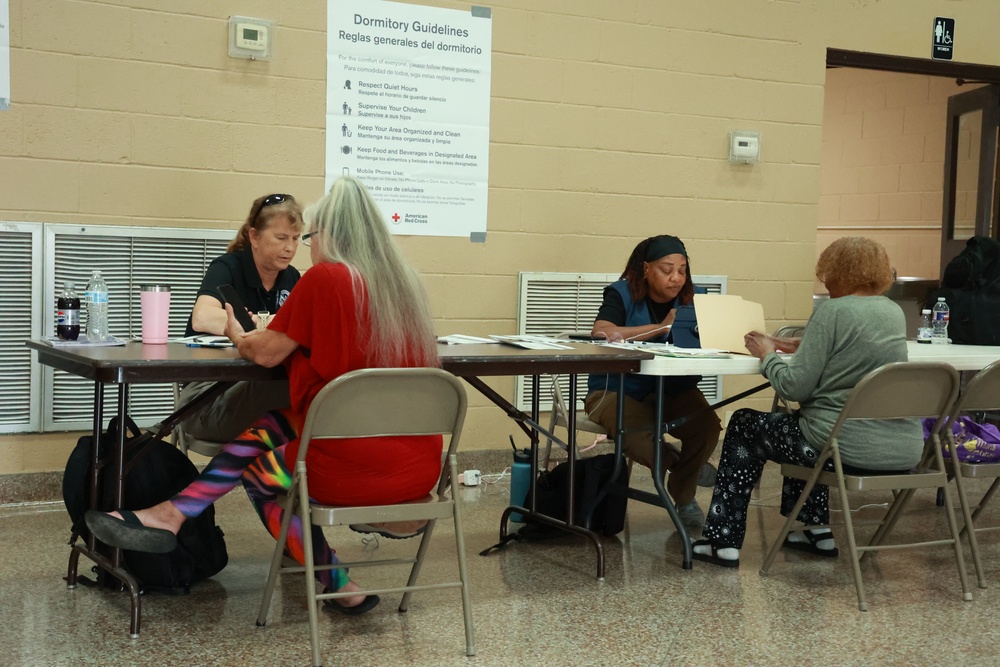 Hurricane Francine: FEMA Disaster Survivor Assistance Registration in Terrebonne Parish Shelter