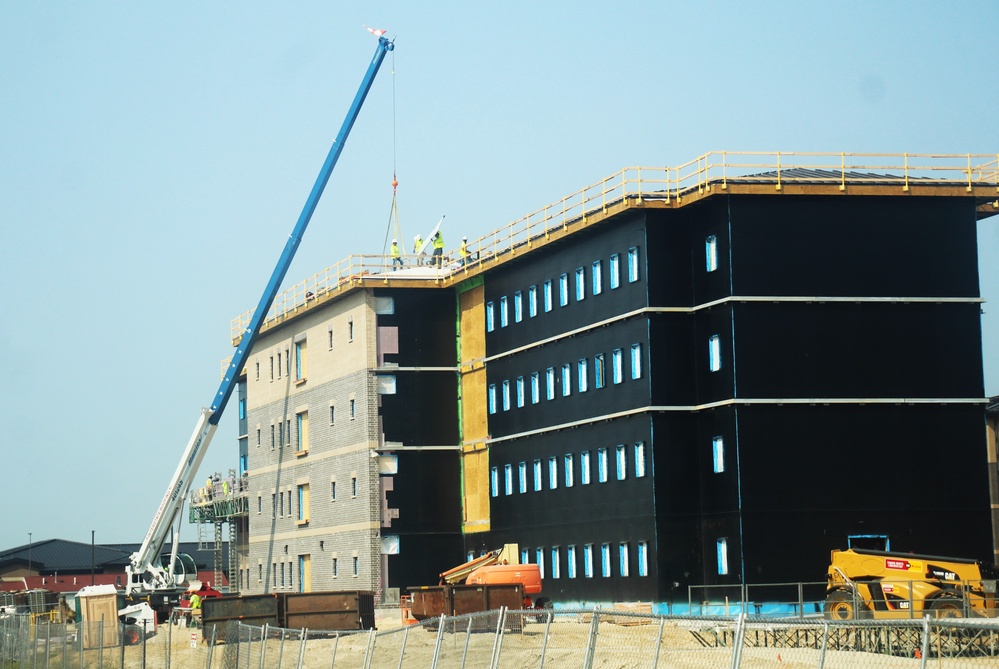 September 2024 construction operations of fiscal year 2022-funded South Barracks Project at Fort McCoy