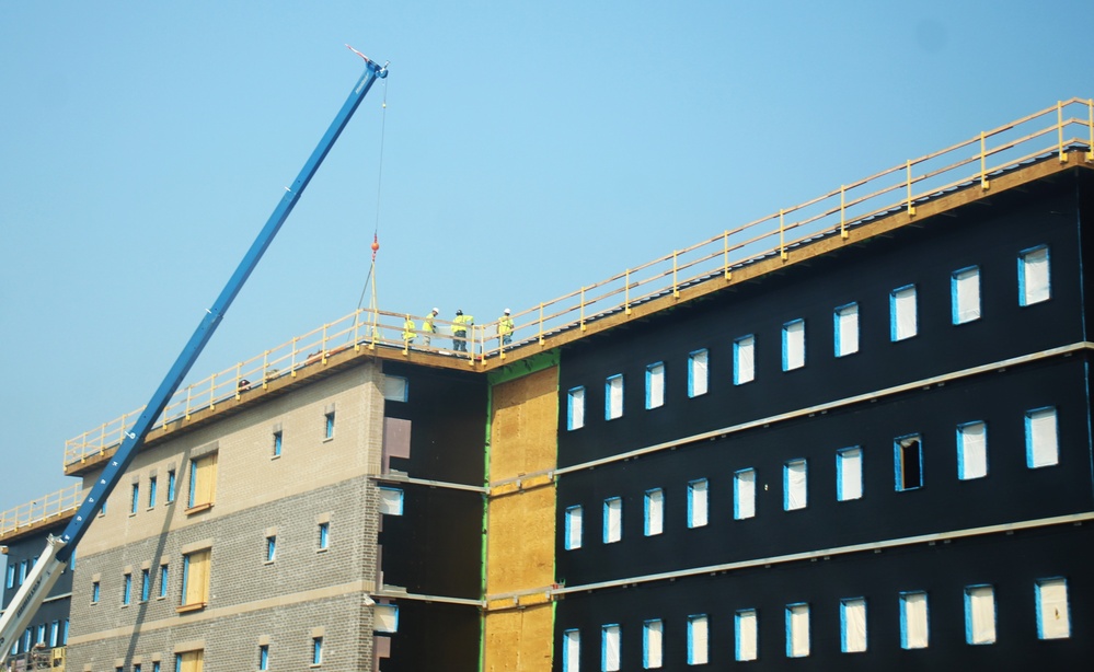 September 2024 construction operations of fiscal year 2022-funded South Barracks Project at Fort McCoy