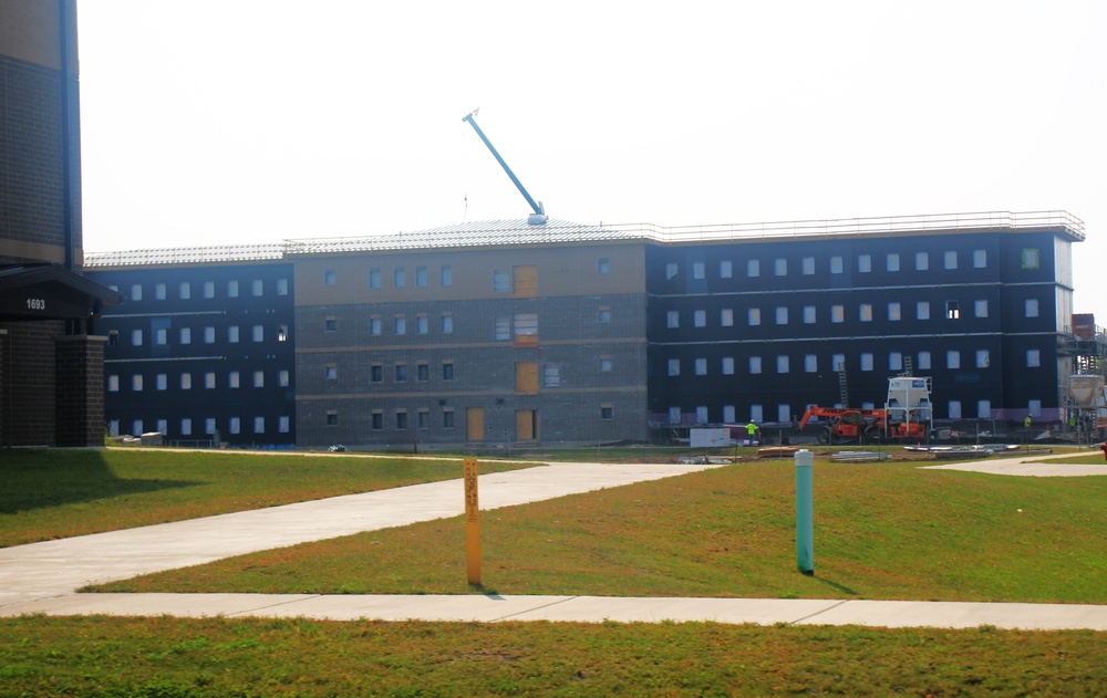 September 2024 construction operations of fiscal year 2022-funded South Barracks Project at Fort McCoy