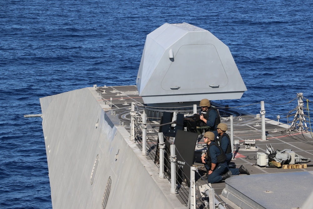 USS Savannah (LCS 28) Sailors Participate in Live-Fire Exercise