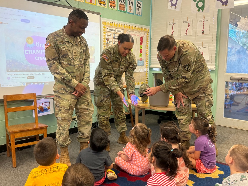 Hale Keiki Students learn Food Safety from Army Soldiers