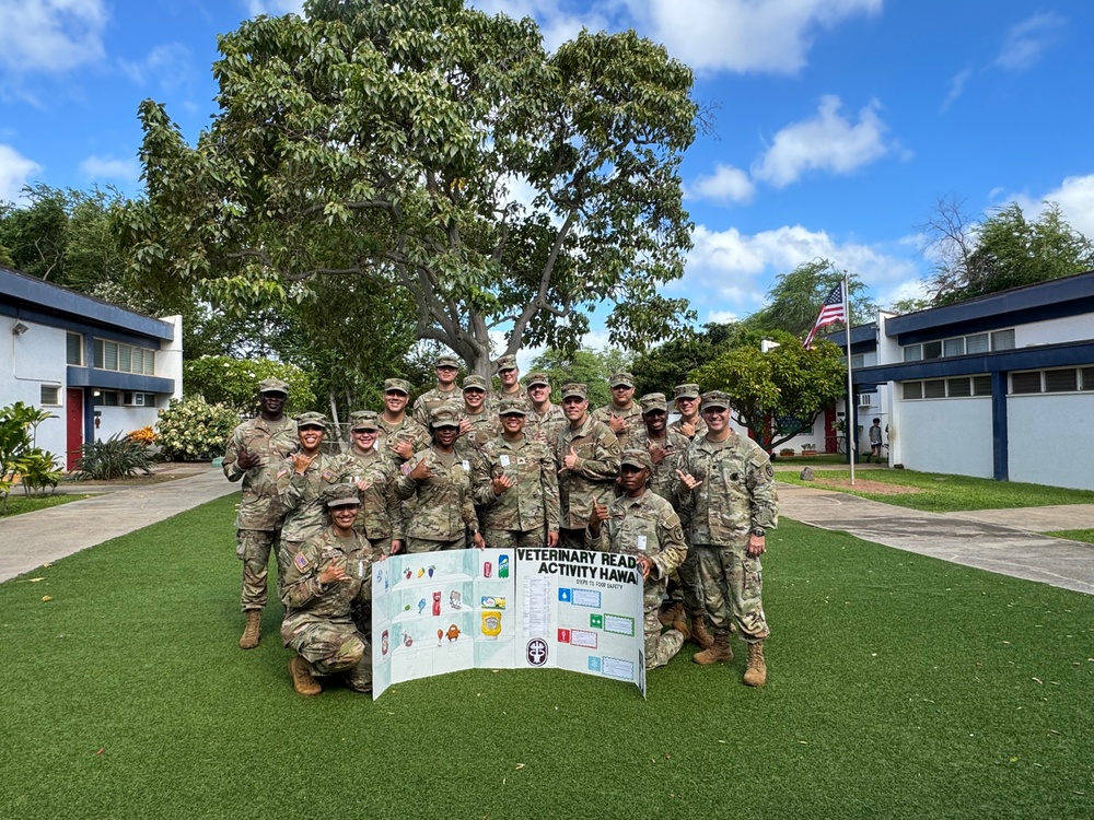 Hale Keiki Students learn Food Safety from Army Soldiers