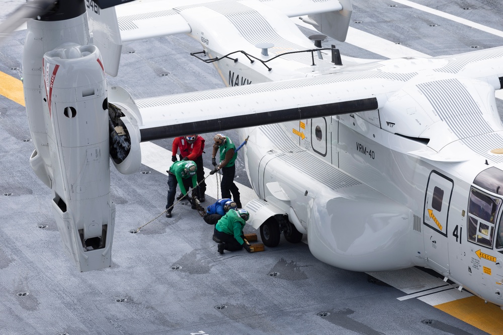 VRM 40 Flight qualification aboard USS Gerald R. Ford (CVN 78)