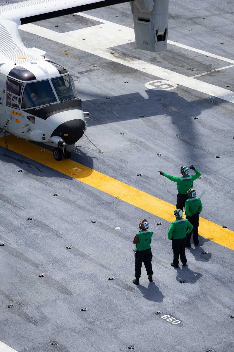 VRM 40 Flight qualification aboard USS Gerald R. Ford (CVN 78)