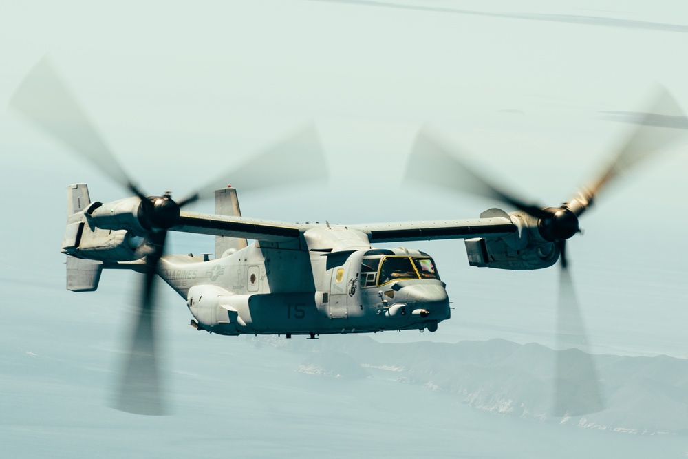 MV-22Bs Fly Surface Surveillance Coordination Mission over Tsushima Strait