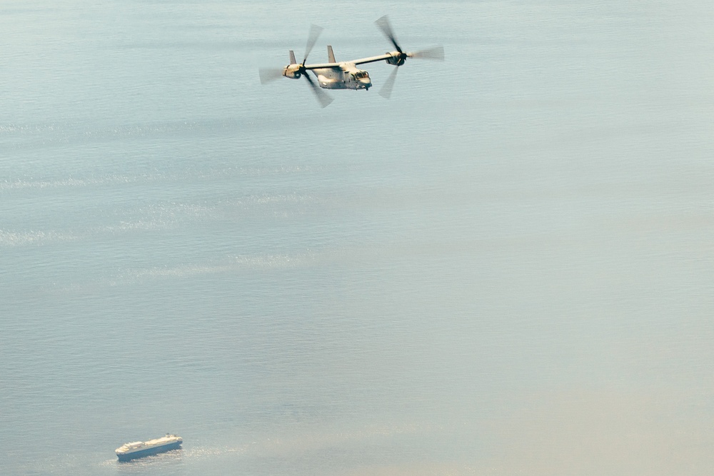 MV-22Bs Fly Surface Surveillance Coordination Mission over Tsushima Strait