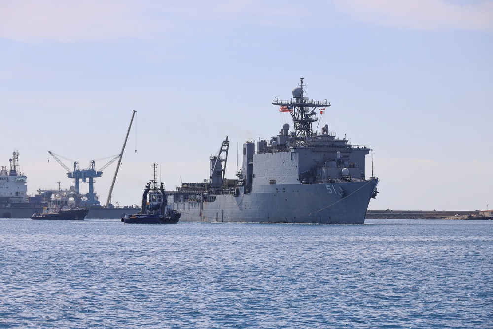 24th MEU (SOC) Arrives in Limassol, Cyprus Aboard the USS Oak Hill (LSD-51)