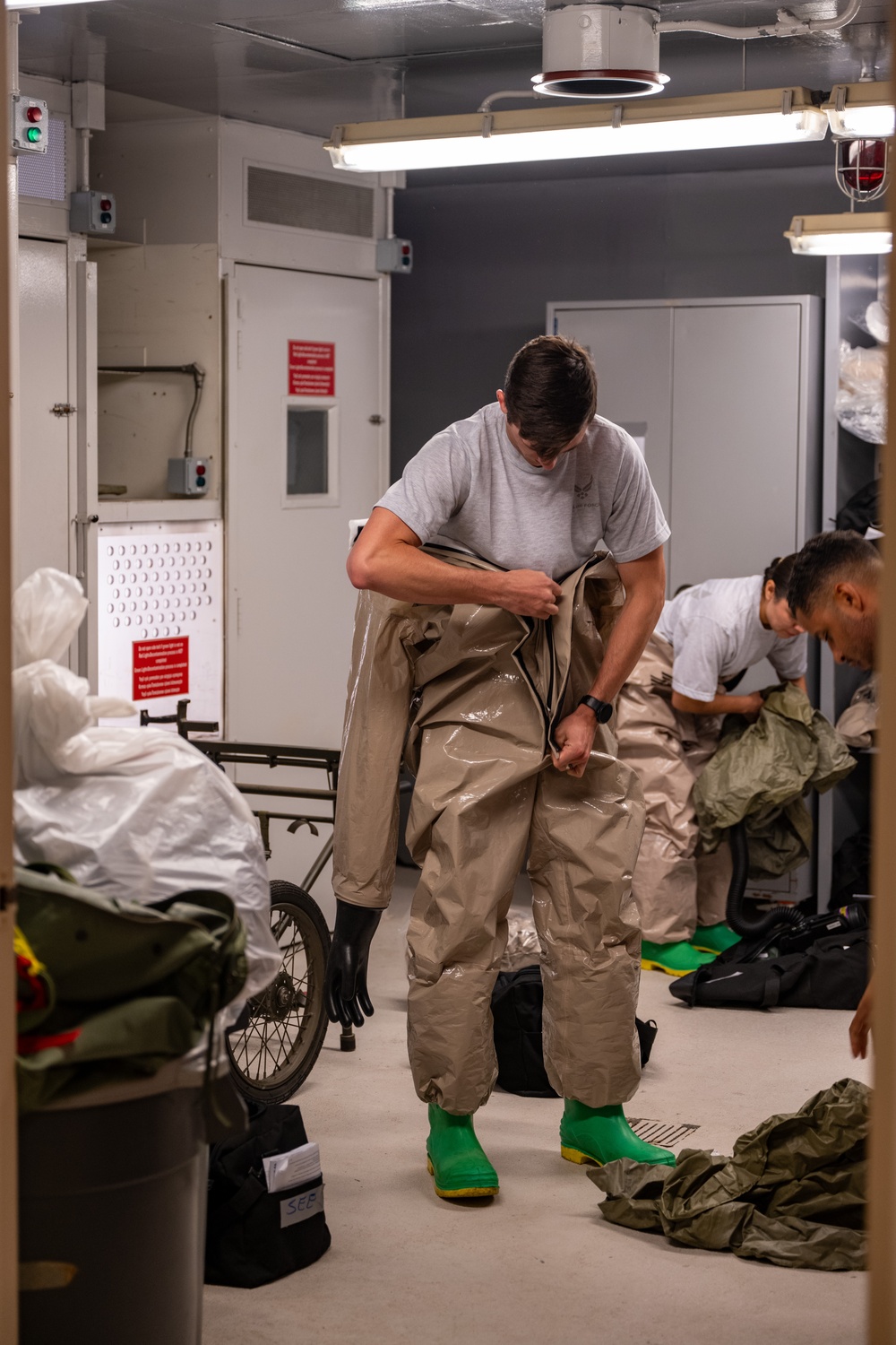 39th ABW conducts CBRNE decontamination, casualty response drill