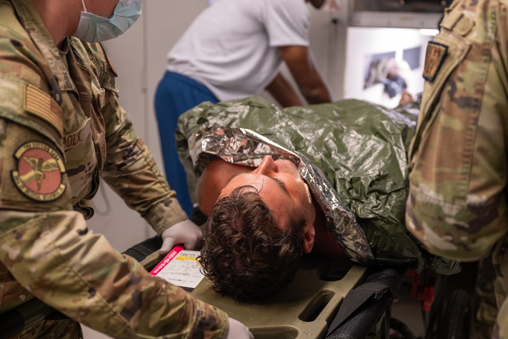 39th ABW conducts CBRNE decontamination, casualty response drill