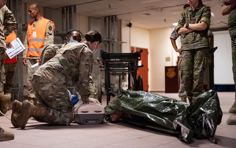 39th ABW conducts CBRNE decontamination, casualty response drill