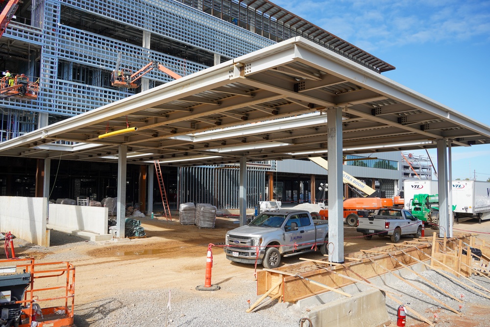 Construction continues at the Louisville VA Medical Center Sept. 18, 2024