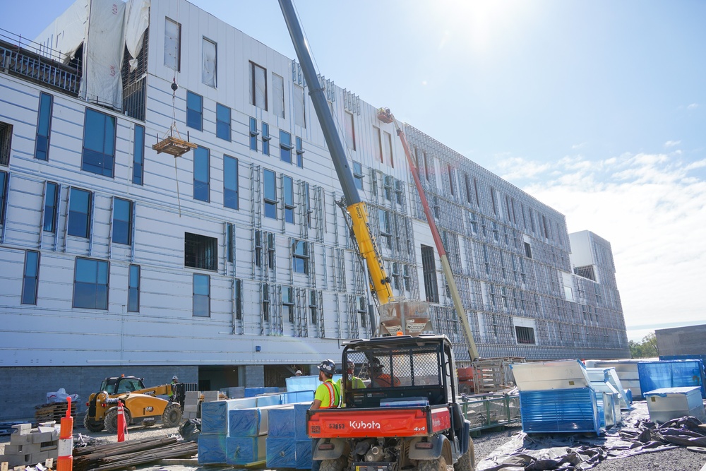 Construction continues at the Louisville VA Medical Center Sept. 18, 2024