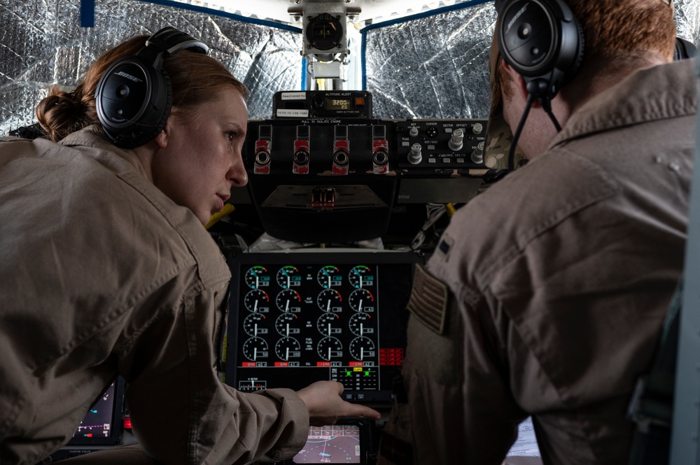 International F-16s refuel during Exercise Ballast Cannon