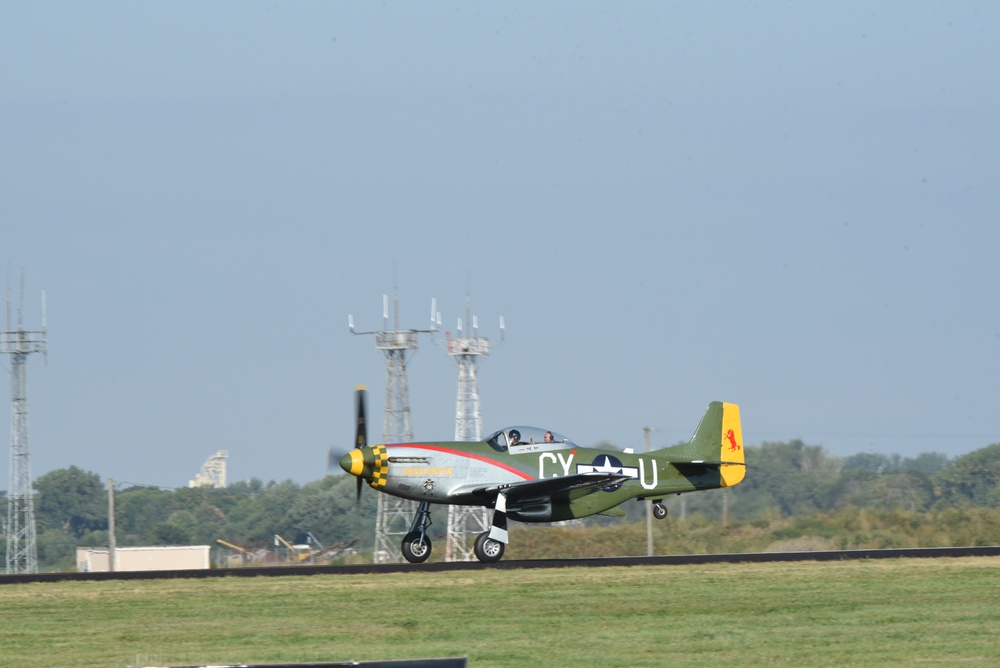 P-51 taking off