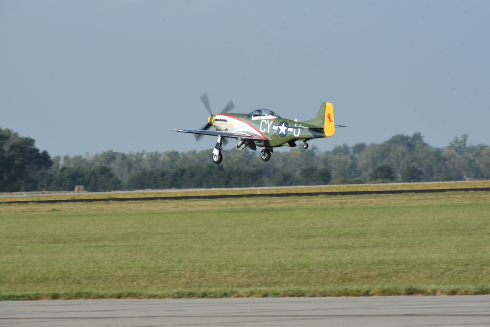 P-51 departs