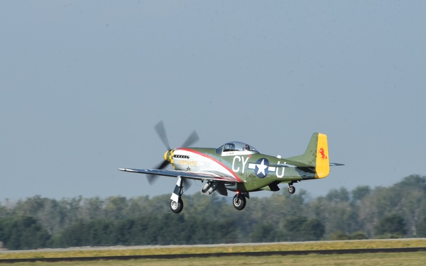 P-51 departs