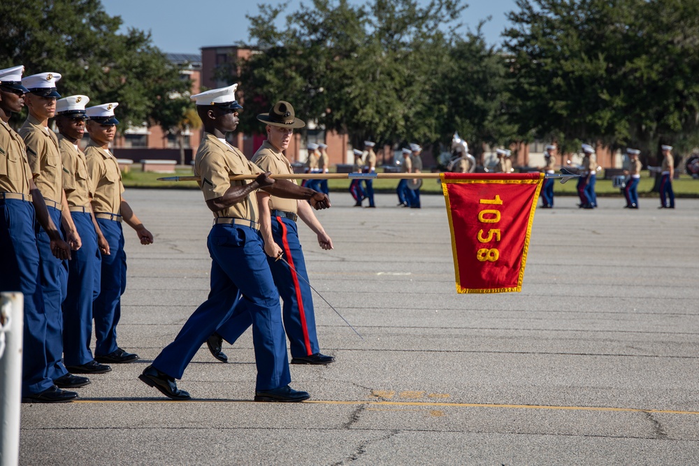 Atlanta native graduates as the honor graduate for platoon 1058, Bravo Company, Marine Corps Recruit Depot Parris Island