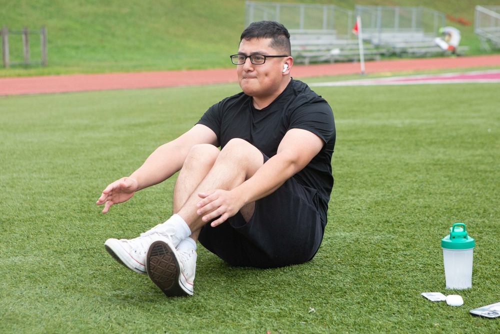 Marines exercise for Suicide Prevention Awareness Month