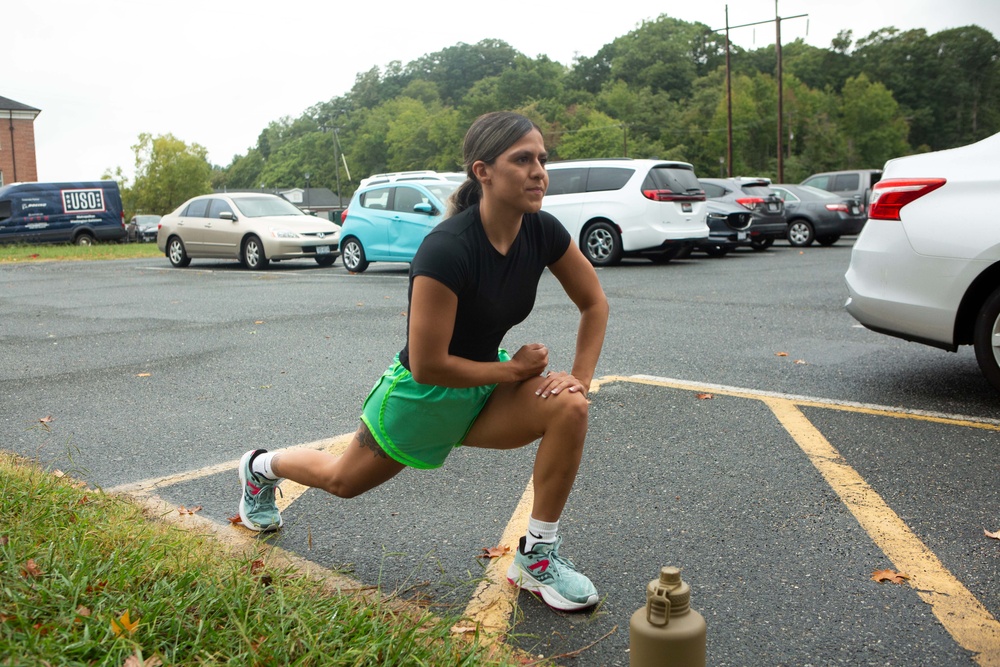Marines exercise for Suicide Prevention Awareness Month